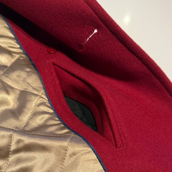 J. Crew Women's Wool Double Breasted Pea Coat, Insulated, Brick Red, Size L - Picture 9 of 14